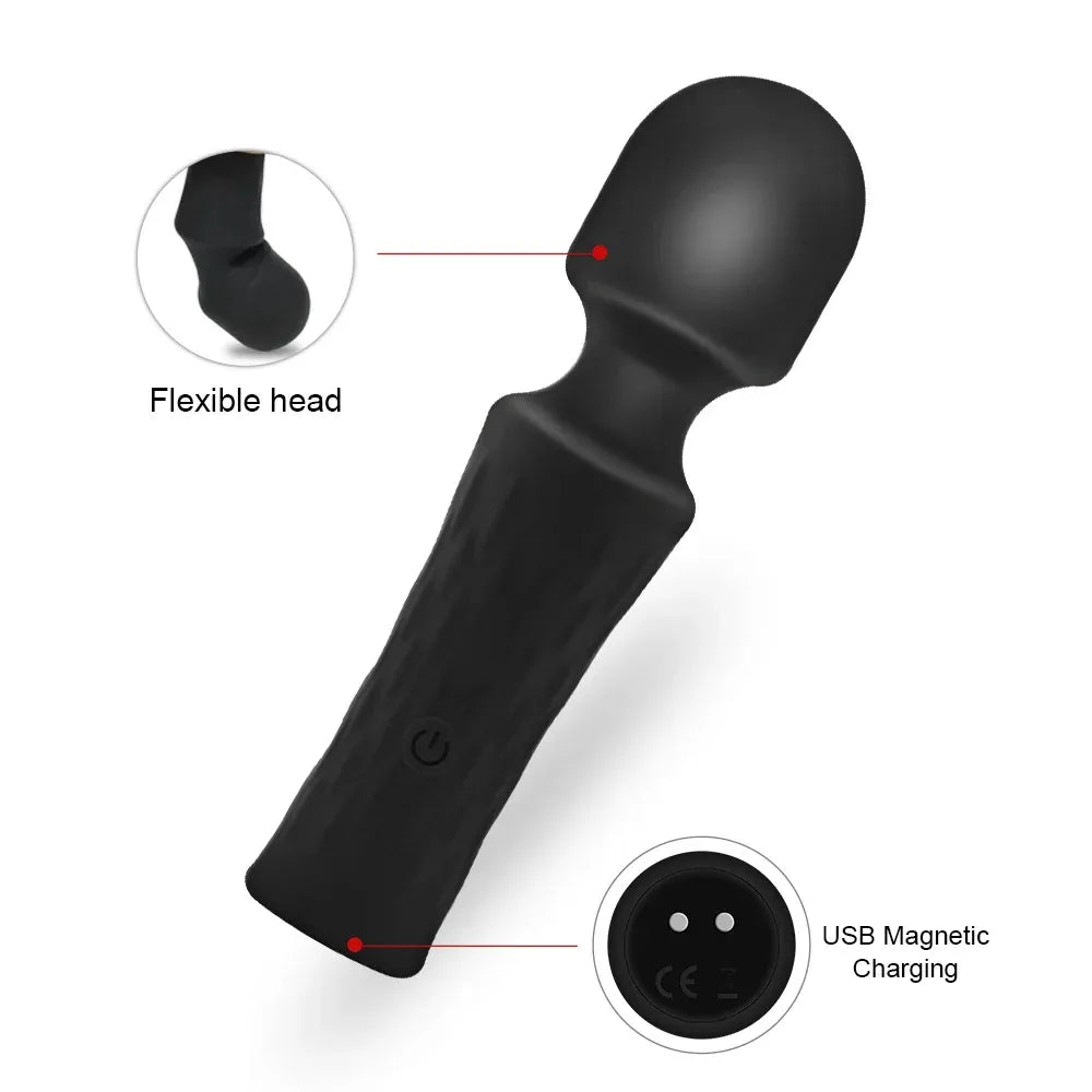 10 Modes Mini Av Magic Wand Vibrator Powerful Stimulator